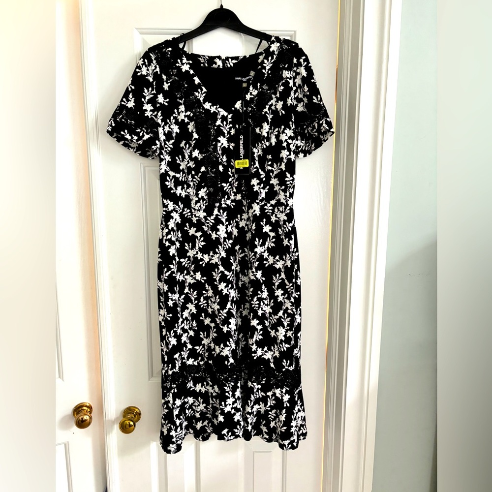 Karl Lagerfeld black and white dress